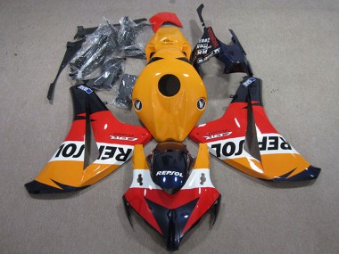 Orange Blanc Rouge Noir Brillant Repsol Kits Carénage Moto Honda CBR1000RR 2008-2011 Pas Chère
