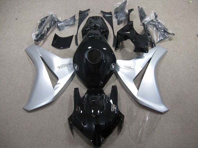 Argent Noir Brillant Fireblade Carénage Moto Honda CBR1000RR 2008-2011