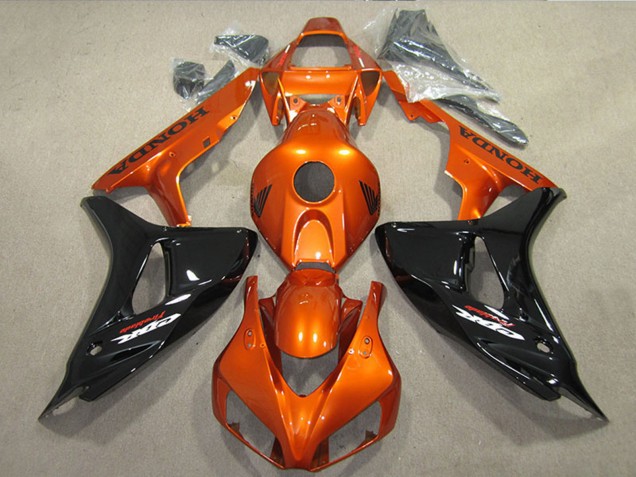 Orange Noir Brillant Carénage Moto Honda CBR1000RR 2006-2007