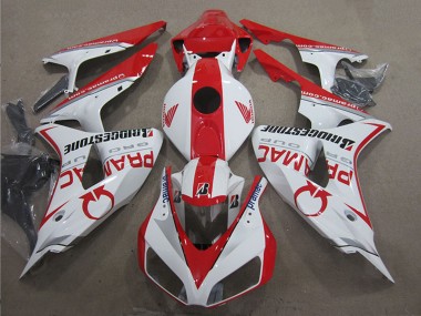 Blanc Rouge Pramac Bridgestone Carénage Moto Honda CBR1000RR 2006-2007 Pas Chère