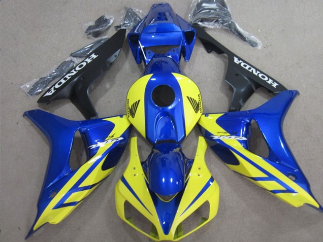 Bleu Jaune Noir Brillant Carénage Moto Honda CBR1000RR 2006-2007