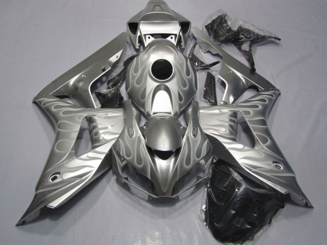 Argent Blanc Flamme Carénage Moto Honda CBR1000RR 2006-2007