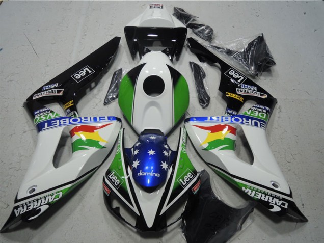 Blanc Vert Rouge Jaune Bleu Noir Brillant Carrera EuroBet Lee Carénage Moto Honda CBR1000RR 2006-2007