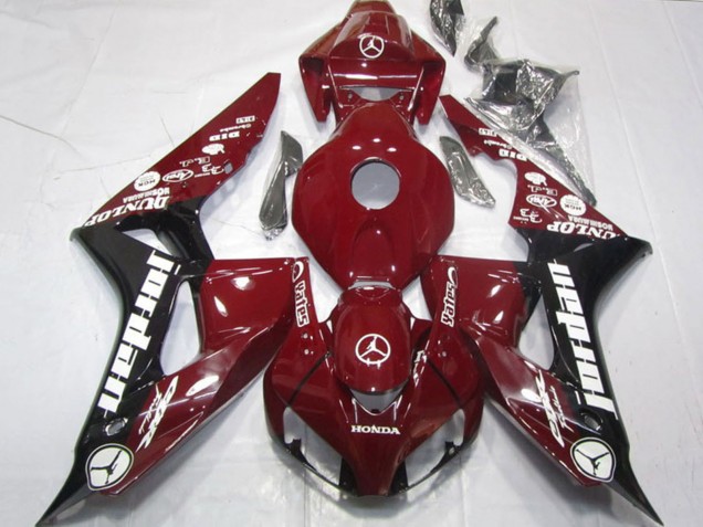 Rouge Marron Noir Brillant Blanc Jordan Carénage Moto Honda CBR1000RR 2006-2007