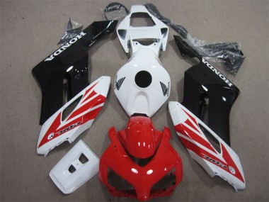 Blanc Rouge Noir Brillant Kits Carénages Moto Honda CBR1000RR 2004-2005 Pas Chère