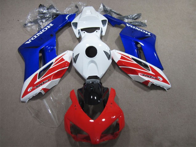 Blanc Rouge Bleu Kits Carénages Moto ABS Honda CBR1000RR 2004-2005