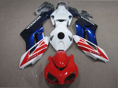 Blanc Rouge Bleu Kits Carénages Moto Honda CBR1000RR 2004-2005 Pas Chère