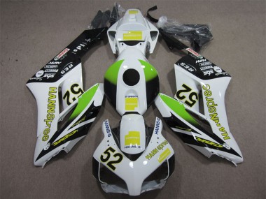 Blanc Jaune Vert Noir Brillant Hannspree 52 Carénage Moto Honda CBR1000RR 2004-2005 Pas Chère