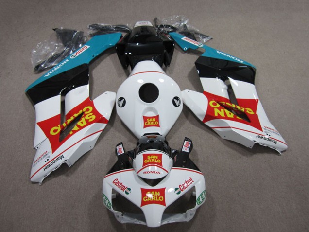 Blanc Rouge Bleu Noir Brillant Jaune San Carlo Castrol Carénage Moto Honda CBR1000RR 2004-2005