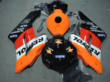 Orange Blanc Rouge Noir Brillant Repsol Kits Carénages ABS Honda CBR1000RR 2004-2005 Pas Chère