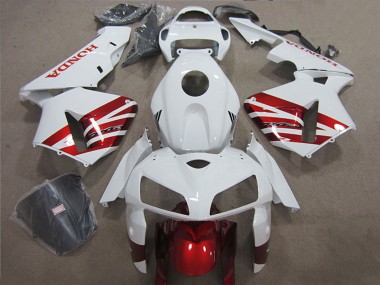 Blanc Rouge Noir Carénages Moto Honda CBR1000RR 2004-2005 Pas Chère