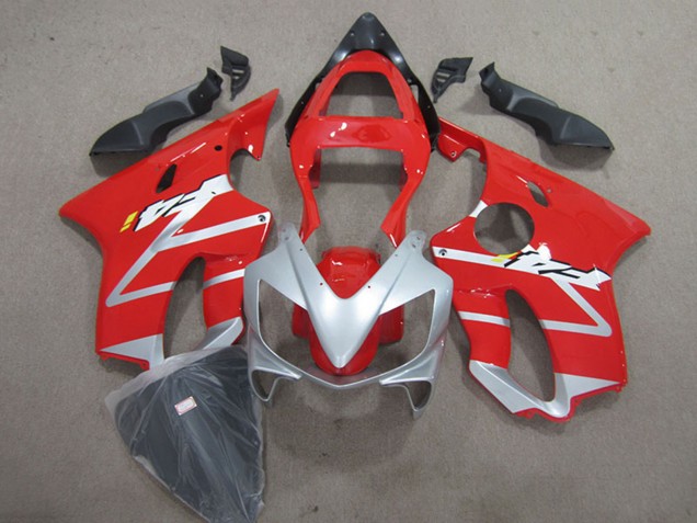 Argent Rouge Kits Carénages Moto ABS Honda CBR600 F4i 2001-2003
