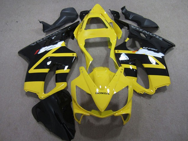 Jaune Noir Brillant Kits Carénages Moto Honda CBR600 F4i 2001-2003
