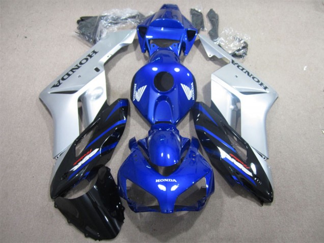 Argent Bleu Noir Brillant Carénage Moto Honda CBR600 F4i 2001-2003