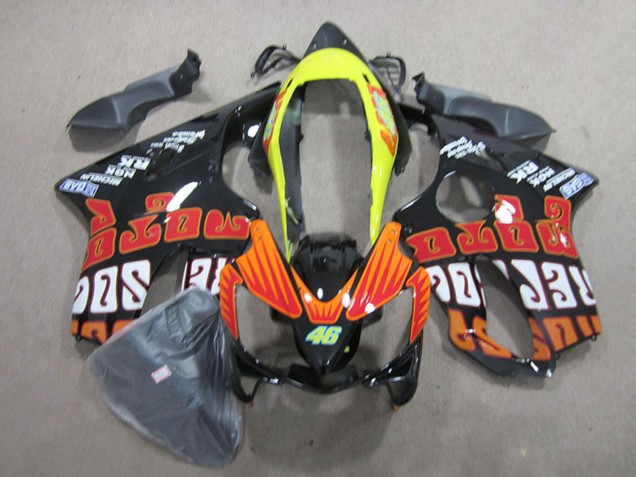Jaune Orange Noir Brillant Rossi 46 Carénage Moto Honda CBR600 F4i 2004-2007