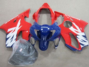 Rouge Bleu Foncé Carénage Moto Honda CBR600 F4 1999-2000 Pas Chère