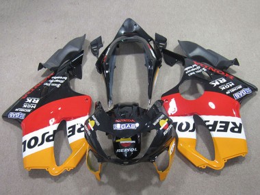 Orange Blanc Rouge Noir Brillant Repsol Carénage Moto Honda CBR600 F4 1999-2000 Pas Chère