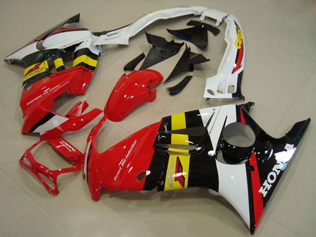 Blanc Rouge Jaune Noir Brillant Carénage Moto Honda CBR600 F3 1995-1996