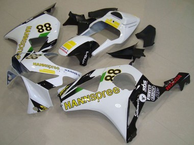 Blanc Jaune Noir Brillant Hannspree 88 Carénage Moto Honda CBR900RR 954 2002-2003 Pas Chère