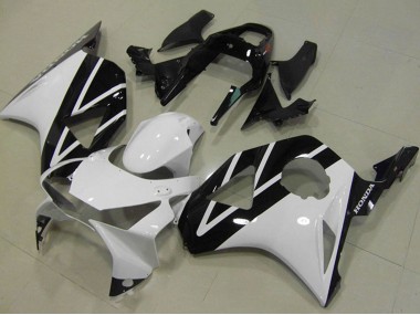 Blanc Noir Brillant Carénages Moto Honda CBR900RR 954 2002-2003 Pas Chère
