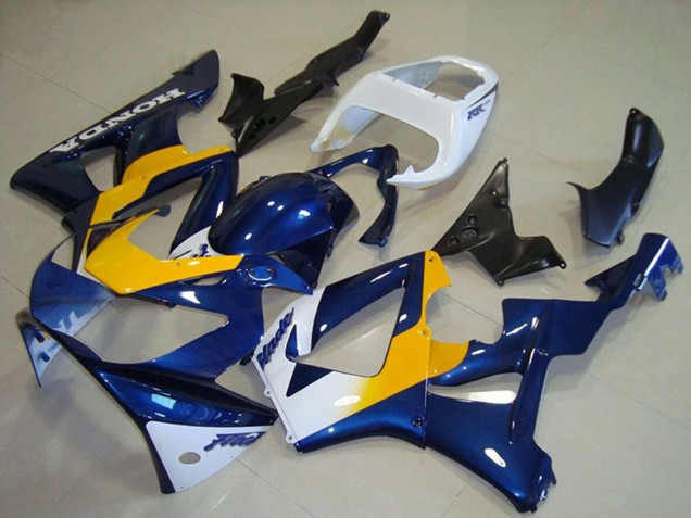 Blanc Bleu Jaune Carénage Moto Honda CBR900RR 929 2000-2001
