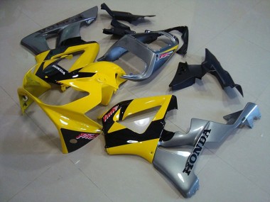 Jaune Argent Noir Brillant Carénage Moto Honda CBR900RR 929 2000-2001 Pas Chère