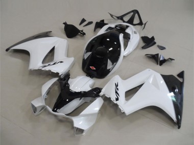 Blanc Noir Brillant Carénage Moto Honda VFR 800 2002-2013 Pas Chère