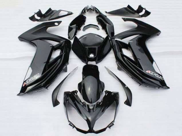 Noir Brillant Décalque Carénage Moto Kawasaki ER6F 2012-2014