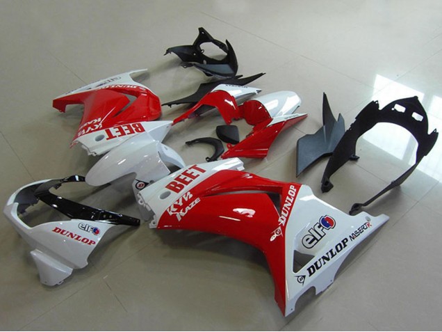 Blanc Rouge BEET Carénage Moto Kawasaki ZX250R 2008-2012