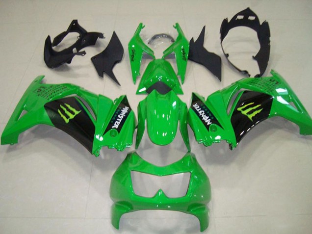 Vert Noir Monstre Carénage Moto Kawasaki ZX250R 2008-2012