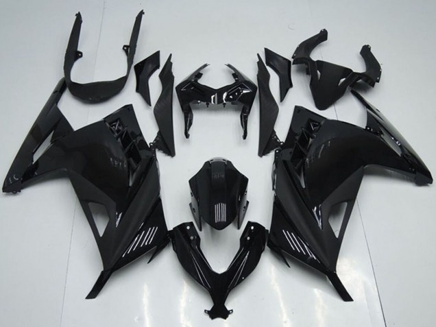 Noir Brillant Carénage Moto Kawasaki ZX300R 2013-2018