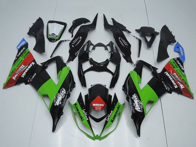 Noir Brillant Vert Rouge Bleu Motocard Carénage Moto Kawasaki ZX6R 2013-2018