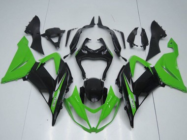 Vert Noir Brillant Kits Carénage Moto Kawasaki ZX6R 2013-2018 Pas Chère