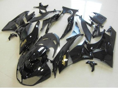 Noir Brillant Or Ninja Carénage Moto Kawasaki ZX6R 2013-2018 Pas Chère