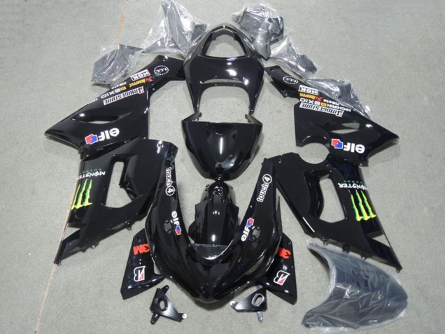 Noir Brillant Vert Monstre Carénage Moto Kawasaki ZX6R 2005-2006