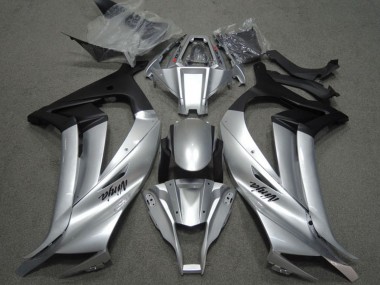 Argent Noir Mat Carénage Moto Kawasaki ZX10R 2011-2015 Pas Chère