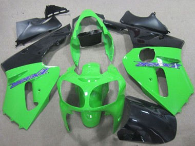 Vert Noir Mat Bleu Carénage Moto Kawasaki ZX12R 2000-2001 Pas Chère