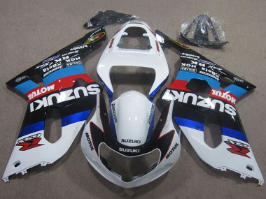 Blanc Bleu Rouge Noir Motul Carénage Moto Suzuki GSXR 600 2001-2003 Pas Chère