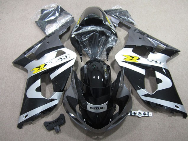 Noir Blanc Carénage Moto Suzuki GSXR 600 2001-2003