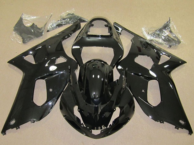 Noir Brillant Carénage Moto Suzuki GSXR 600 2001-2003