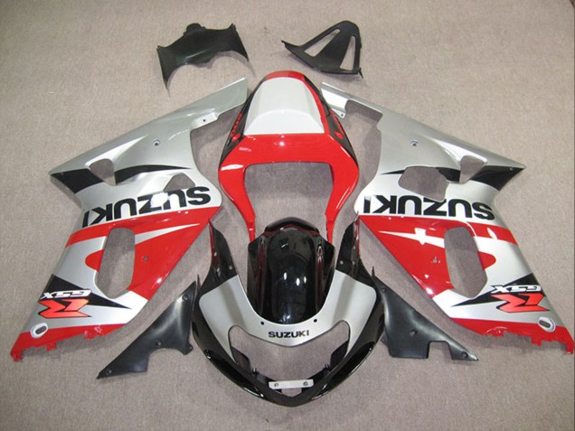 Argent Rouge Noir Brillant Carénage Moto Suzuki GSXR 600 2001-2003