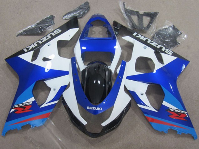 Blanc Bleu Rouge Carénage Moto Suzuki GSXR 600 2004-2005