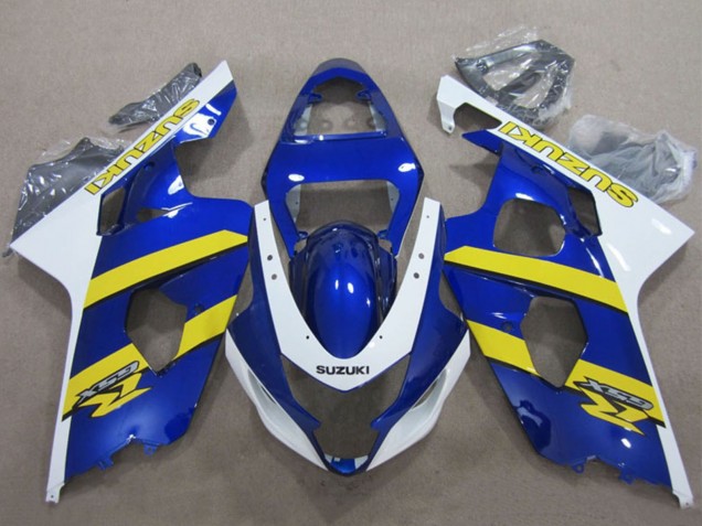 Bleu Blanc Jaune Carénage Moto Suzuki GSXR 600 2004-2005