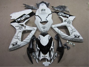 Blanc Noir Corona Extra Carénage Moto Suzuki GSXR 600 2006-2007 Pas Chère