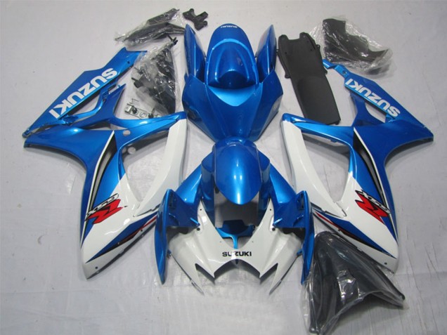 Blanc Bleu Rouge Carénages Moto Suzuki GSXR 600 2006-2007
