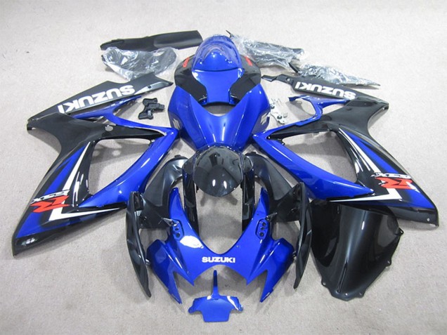 Bleu Blanc Noir Brillant Rouge Carénages Moto Suzuki GSXR 600 2006-2007
