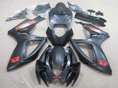Noir Mat Rouge Décalque Carénage Moto Suzuki GSXR 600 2006-2007 Pas Chère