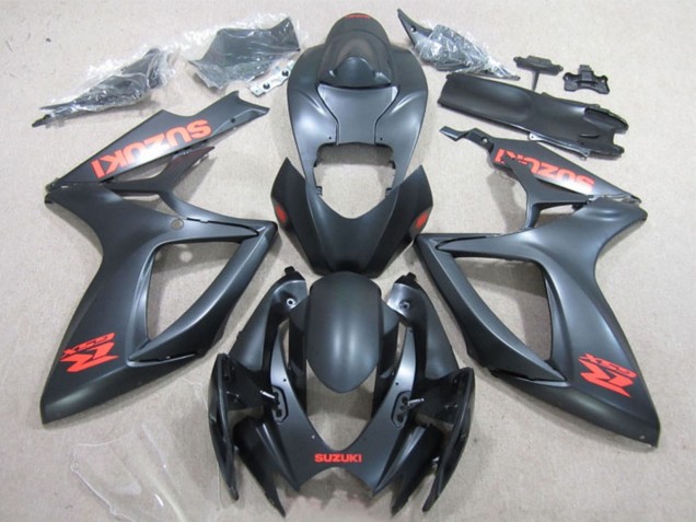 Noir Mat Rouge Décalque Carénage Moto Suzuki GSXR 600 2006-2007