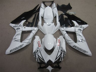 Blanc Noir Corona Extra Motul Carénage Moto Suzuki GSXR 600 2008-2010 Pas Chère