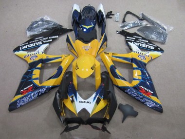 Blanc Jaune Bleu Alstare Corona Extra Carénage Moto Suzuki GSXR 600 2008-2010 Pas Chère